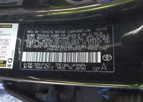 2016 Scion Im z USA, uszkodzony, nr VIN JTNKARJE0GJ516976
